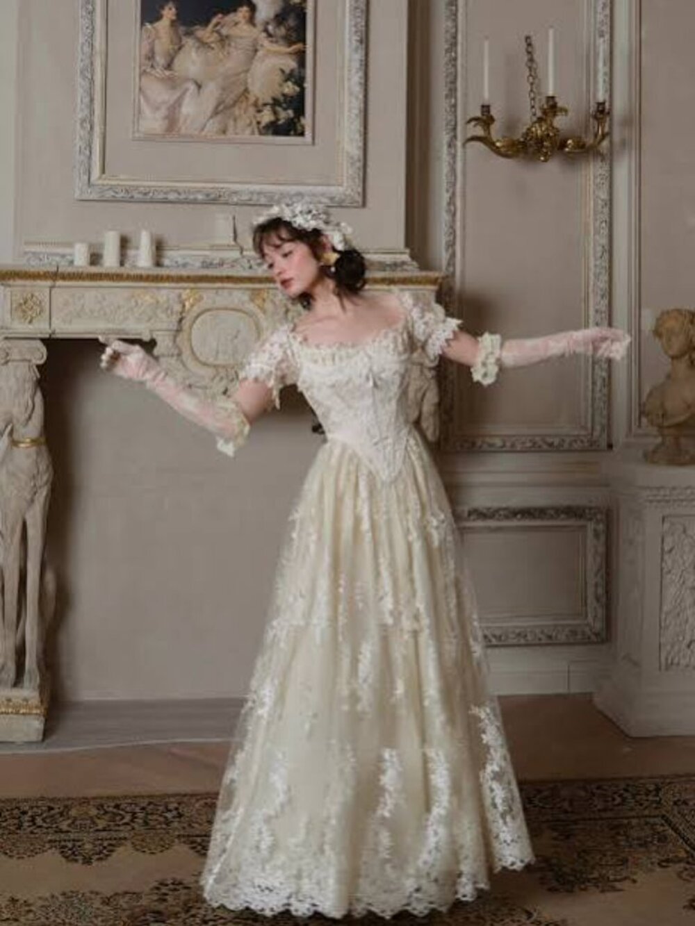 "Tear of Blossom and Candle" Corset Dress,